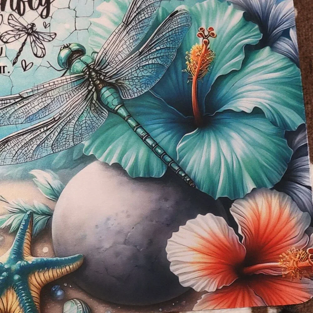Dragonfly Heaven Quote Non Slip Custom Mouse Pad
